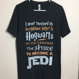 Harry Potter, Lord of the Rings, and Star Wars tee
